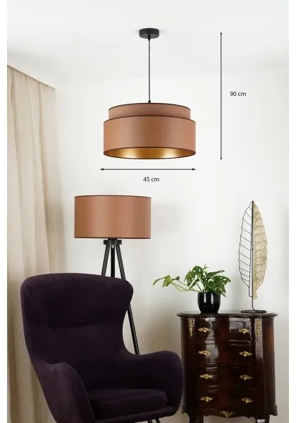 Brilagi - OREGON VEGE függeszték 1xE27/15W/230V, 45 cm, barna