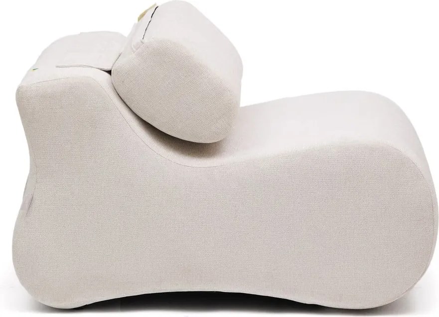 Fehér-világos rózsaszín zsenília fotel Club – Kave Home