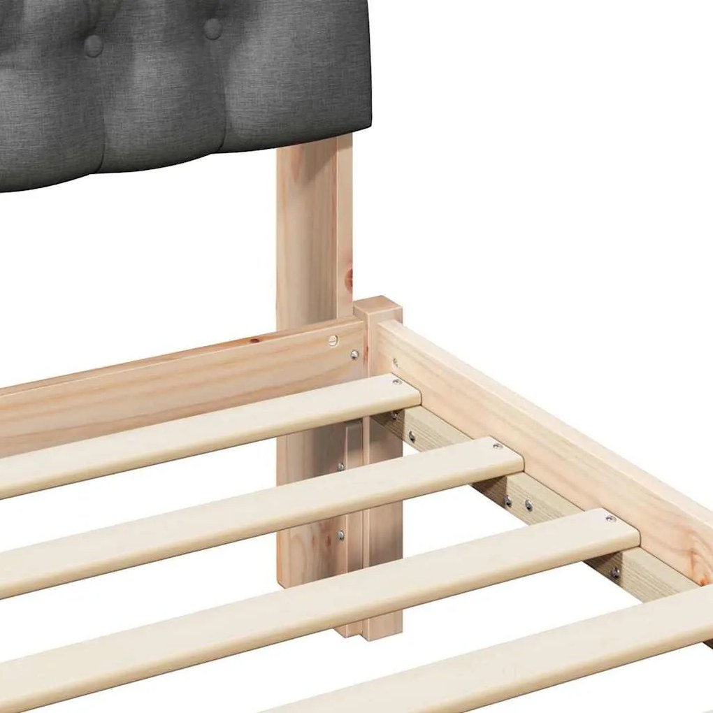 Ágykeret Kárpitozott Fejtámlával fejtámlával Barna 120 x 200 cm