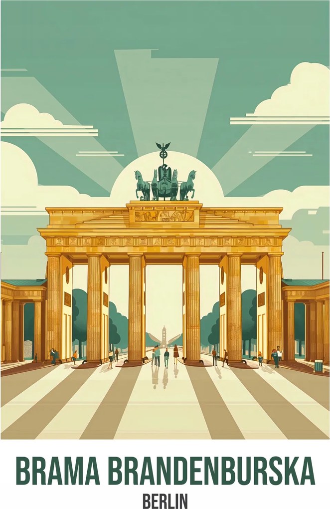 Poszter 67,5x95cm Brandenburgi kapu