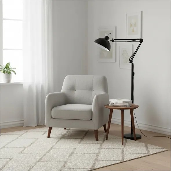 Brilagi - Hajlítható állólámpa TASKER 1xE27/60W/230V 157 cm fekete