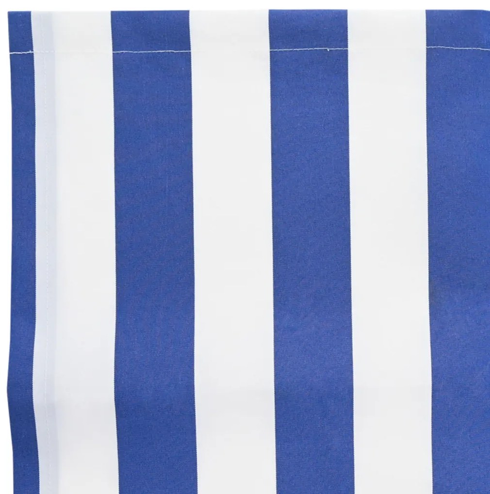 kézi behúzható napellenző kék és fehér 350x250 cm