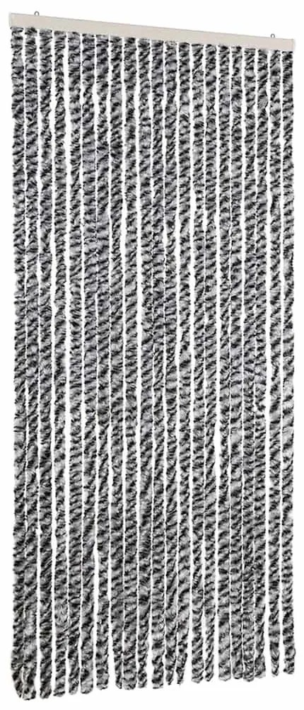 szürke és fekete és fehér zsenília rovarfüggöny 90x200 cm