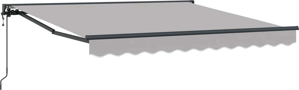 vidaXL Behúzható napellenző Világosszürke 300 x 250 cm