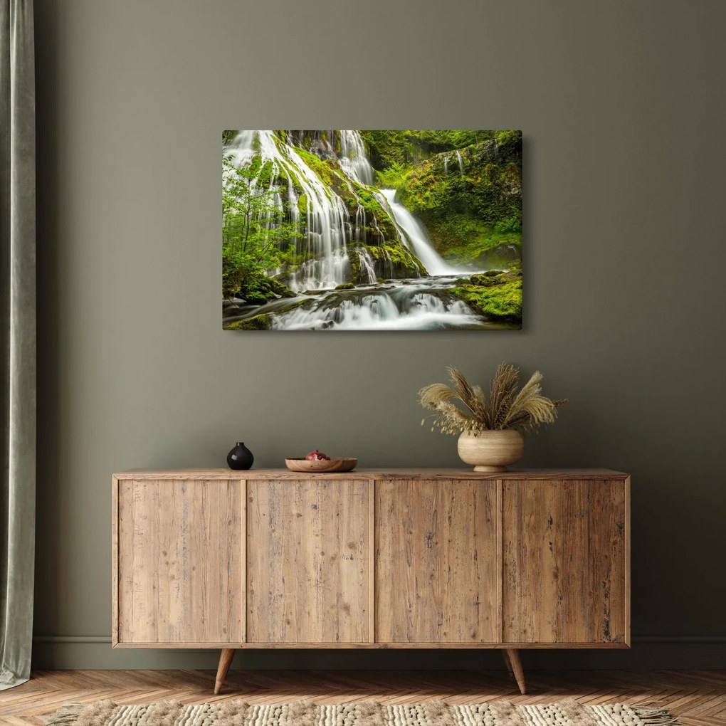 Kép - Vízesés, Wind River Valley (90x60 cm)