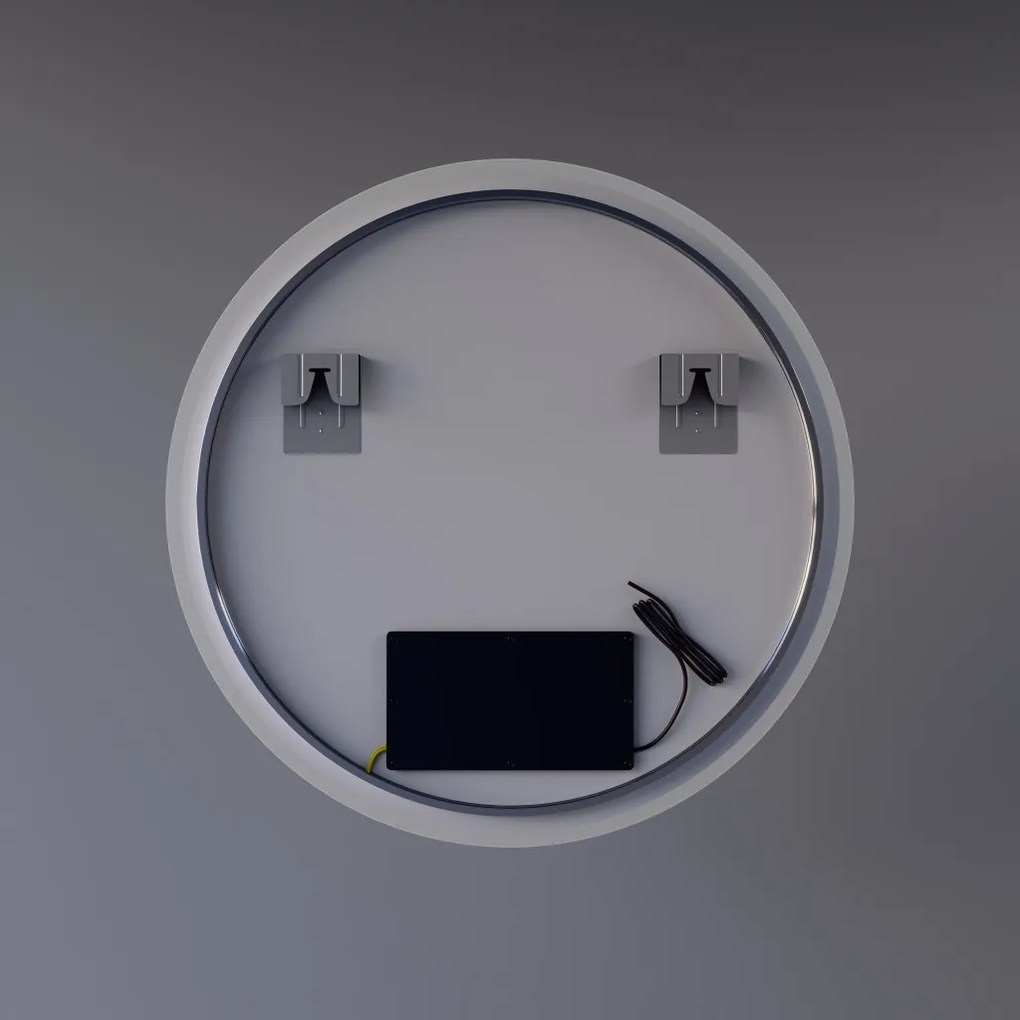 Kerek LED tükör Ø70cm Welland Alpha | Fehér és színes háttérvilágítás - RGB funkciók