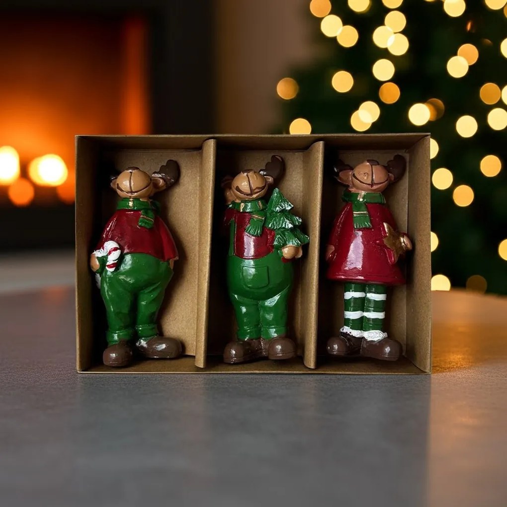 Álló rénszarvas poly figura 3féle 10cm