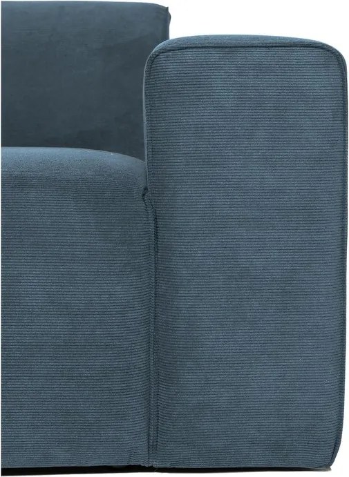 Kék kordbársony kanapé modul (jobb oldali) Sting – Scandic