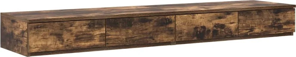 vidaXL Ágyfiókok fiókkal Füstölt tölgy 135 x 36,5 x 16,5 cm Faanyag