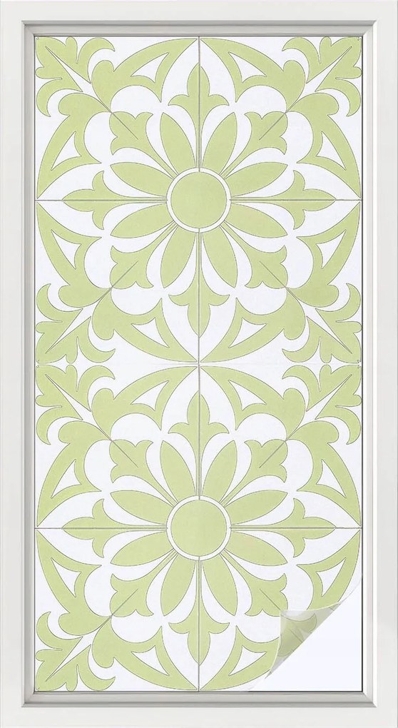 Öntapadós szélvédő furnér Adatvédelem Zöld dísz 50x100