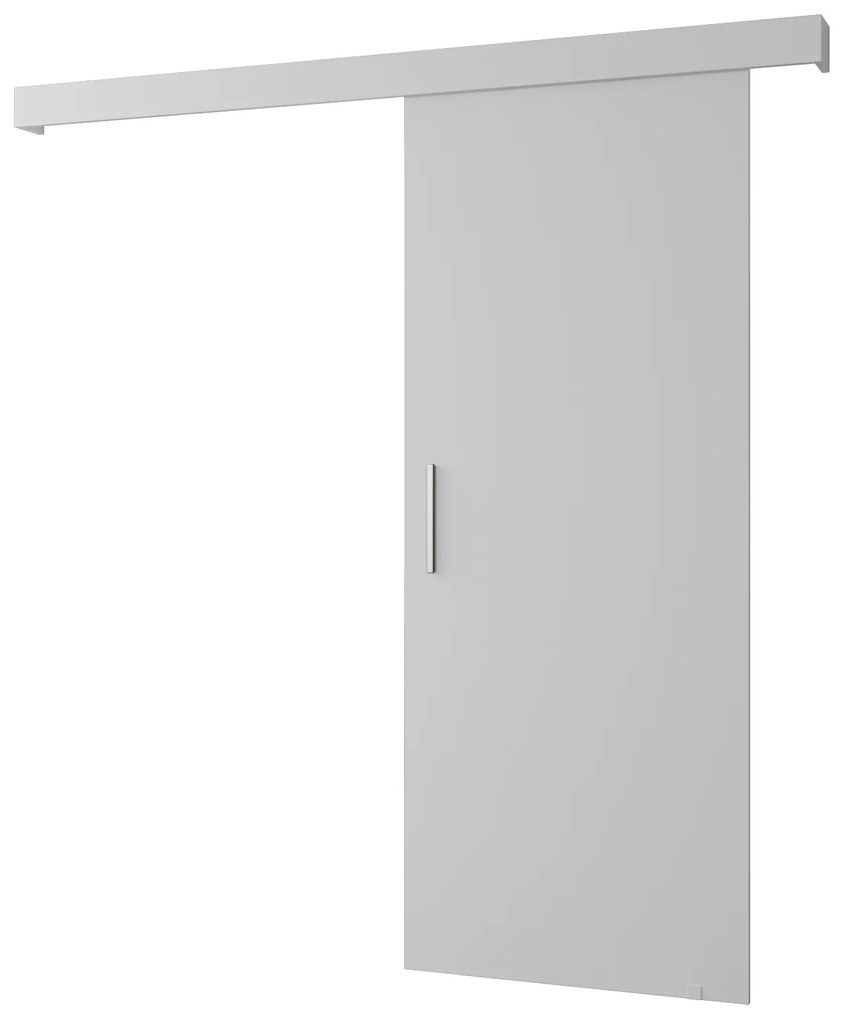 Tolóajtó 90 cm Sharlene I (mat fehér + fehér + ezüst). 1043577