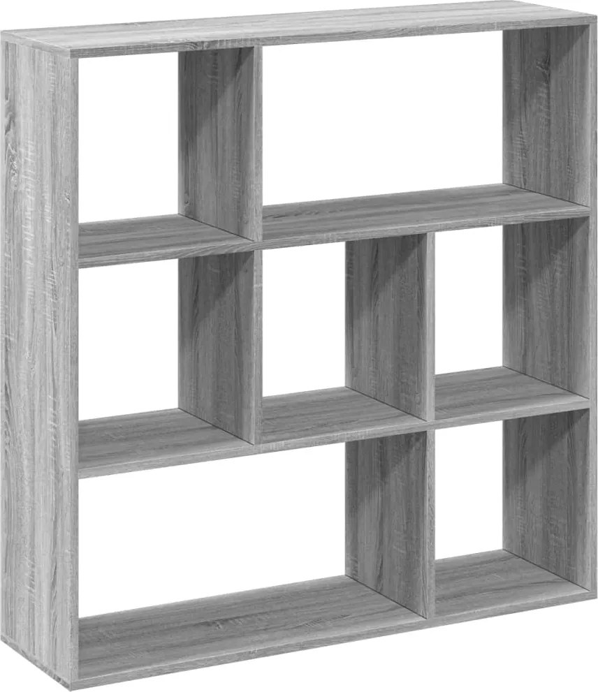 vidaXL szürke sonoma szerelt fa elválasztó könyvespolc 102x29x103,5cm