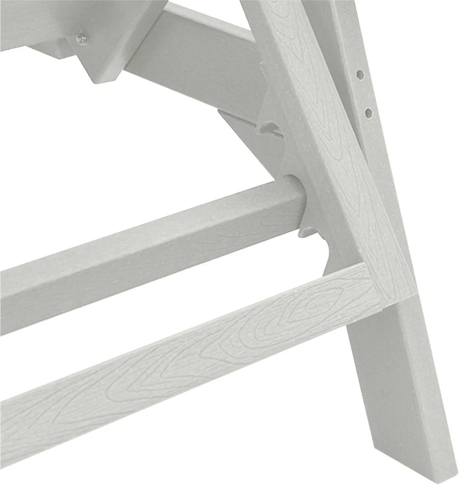 Napozóágy Fehér 53x162x98.5 cm HDPE