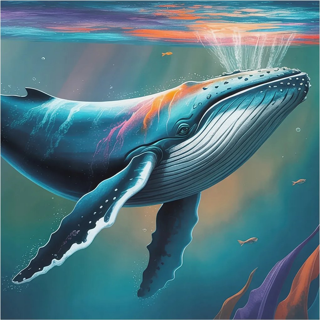 Divatos Flizelin Tapéta Ragasztóval Fali 3D Tengeri óriás 250x250 Ragasztó