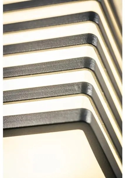 Lámpa Fali lámpa SIROLO LED 10W, 1000lm, IP54, AC220-240V, 50/60Hz,4000K, grafit