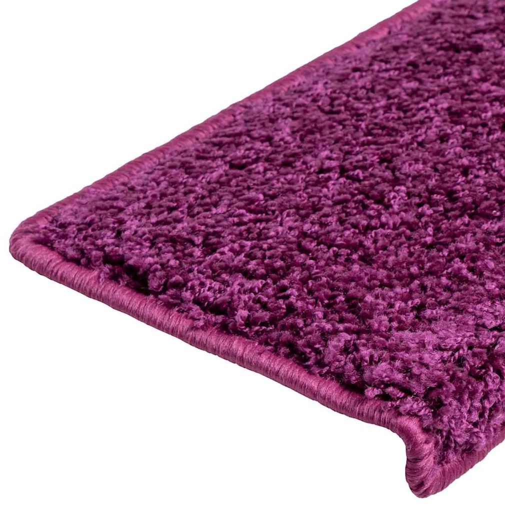 20 db lépcsőszőnyeg 65 x 21 x 4 cm lila téglalap alakú széllel