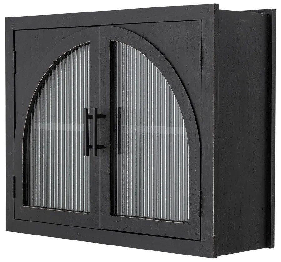 Fekete jegenyefenyő függő tálalószekrény 62x49x23 cm Lario – Bloomingville