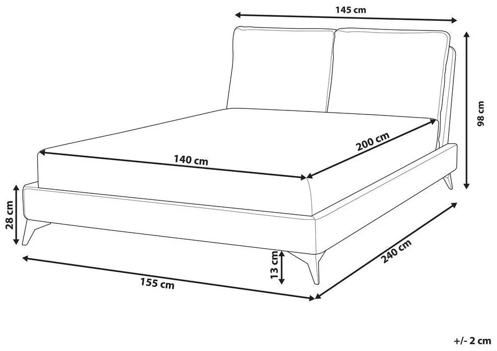 Franciaágy 140 cm Napoli Bonell (krém) (ágyráccsal és matraccal, és tárolóhellyel). 1081341