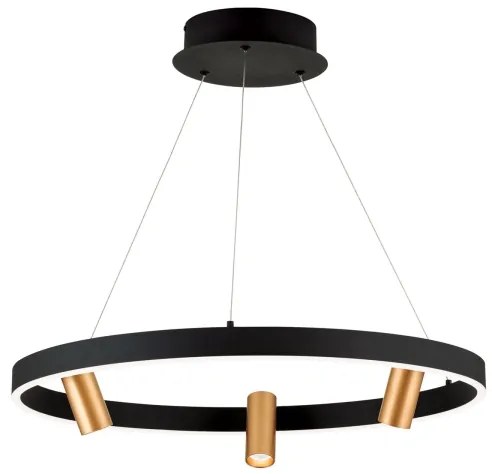 Orion HL 6-1667/3-LED állítható fényű BERLIN LED csillár, 50W, 230V, fekete/aran