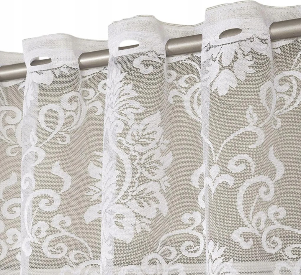 Jacquard függöny készre szerelve Apolonia 140x230 fehér