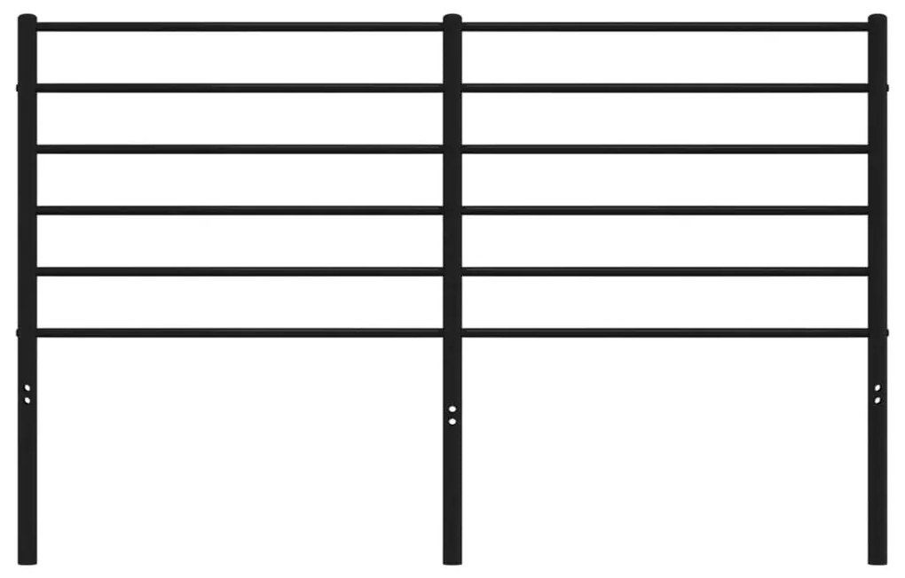 fekete fém fejtámla 140 cm