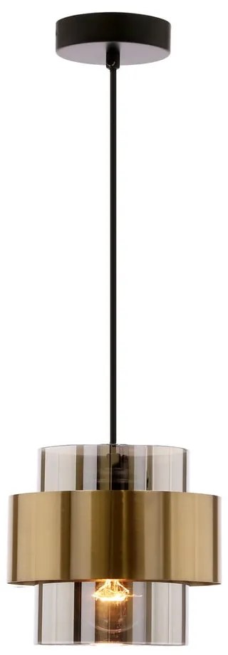 Fekete függőlámpa üveg búrával ø 18 cm Spiega – Candellux Lighting