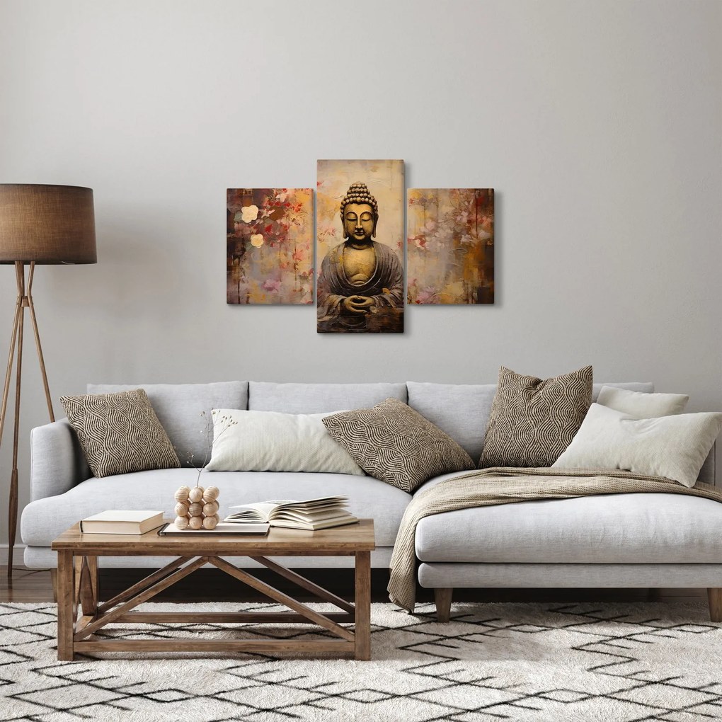 Kép - Buddha, festészet (90x60 cm)