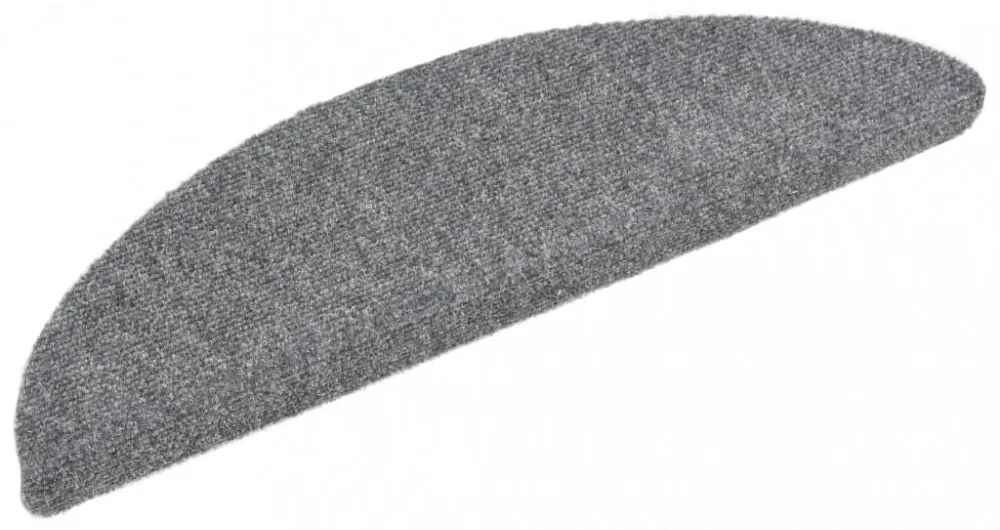 15 db világosszürke öntapadós lépcsőszőnyeg 56x17x3 cm