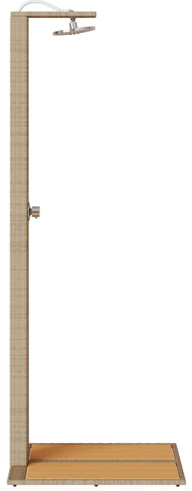 Kerti Zuhanyzó Bézs 60x80x214 cm Poli Rattan