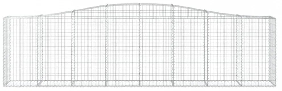 9 db íves horganyzott vas gabion kosár 400x50x100/120 cm