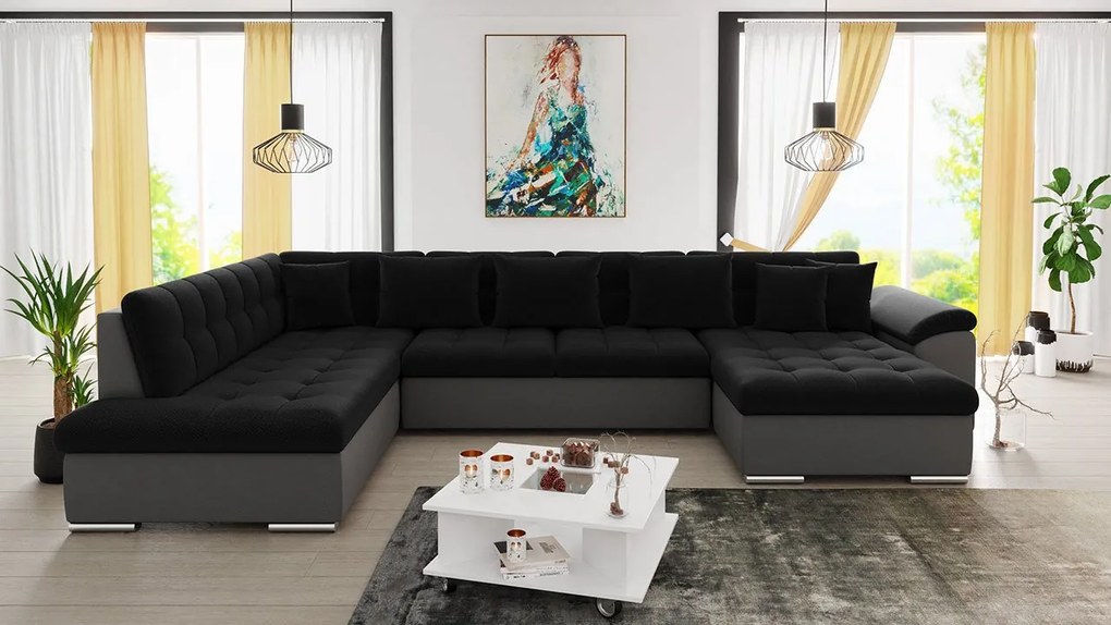Sarok ülőgarnitúra Talia (J) (öko-bőr Soft 029 + Kronos 07). 1059448