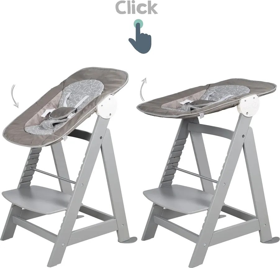 Szürkésbarna etetőszék Miffy – Roba