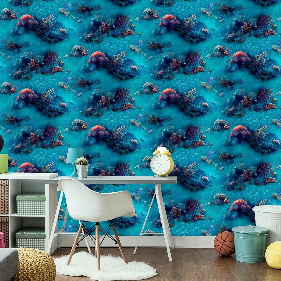 Arthouse Signature 2 Under The Sea kék halas papír tapéta – 923808