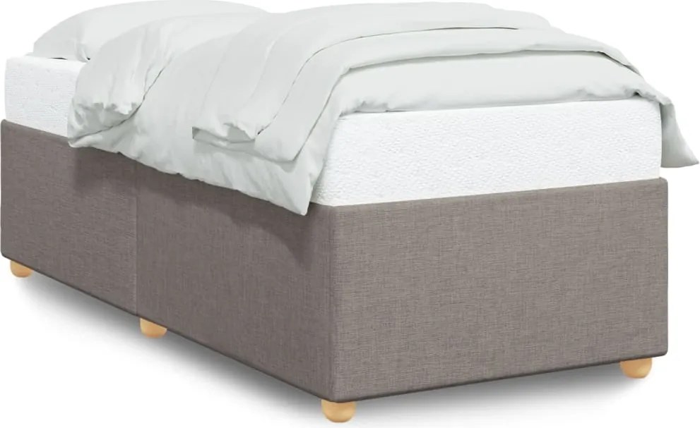 vidaXL tópszínű szövet ágykeret matrac nélkül 100x200 cm
