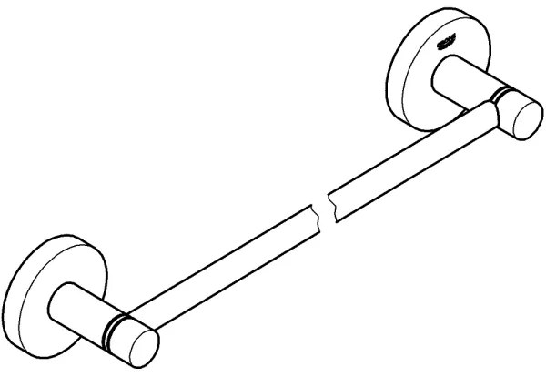 GROHE 411972430 - START törölközőtartó, 504 mm, fekete