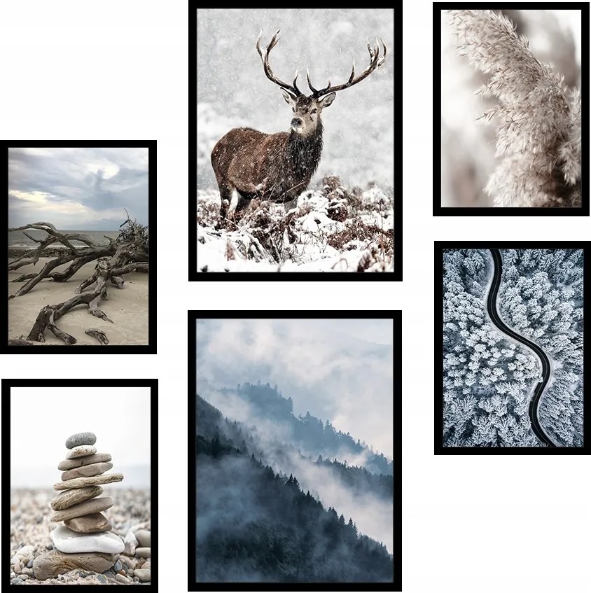 Extra Szett 6db-os Képek Poszterek keretben KP310