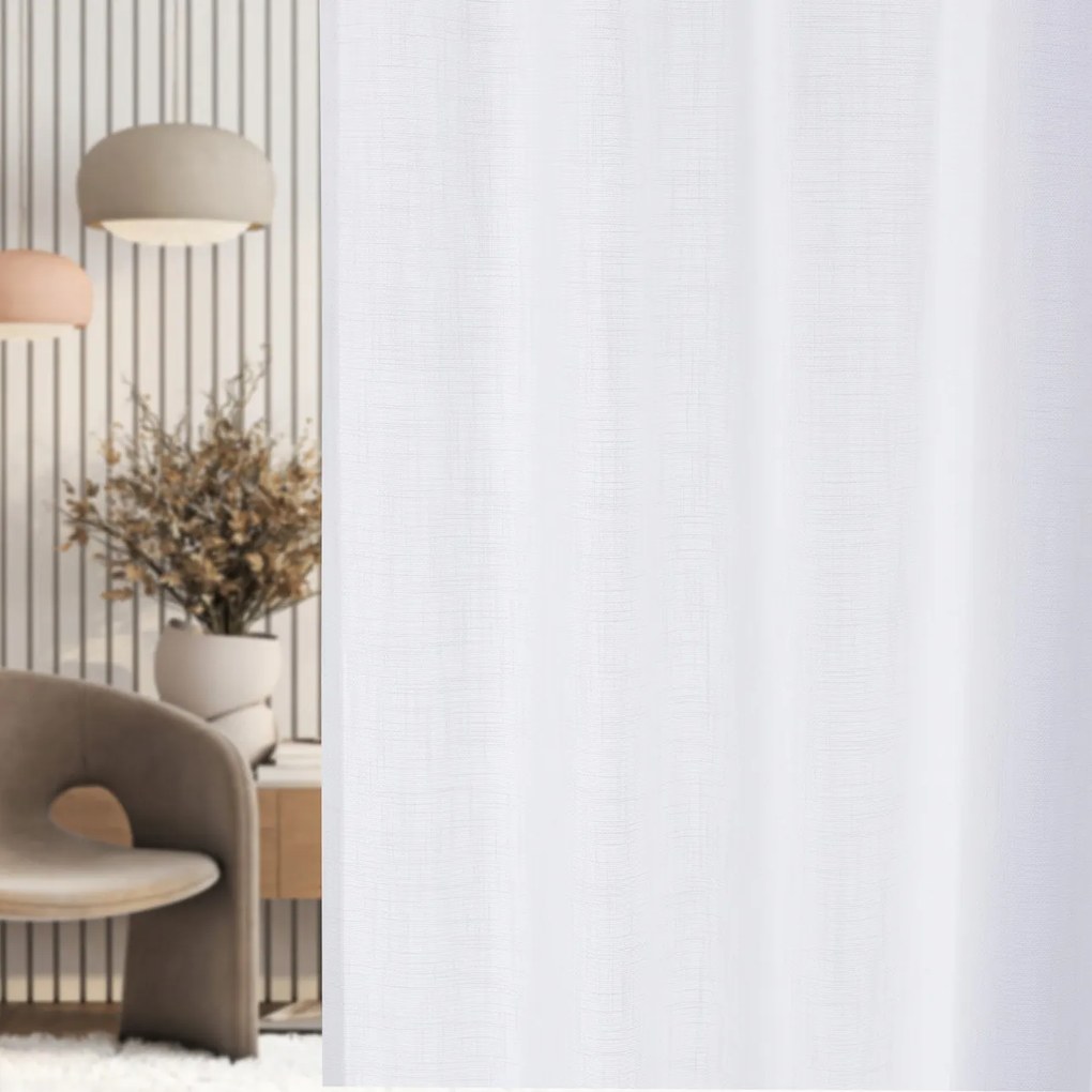 Kész Függöny ráncoló szalaggal strukturált fehér 140 x 280 cm 1 db