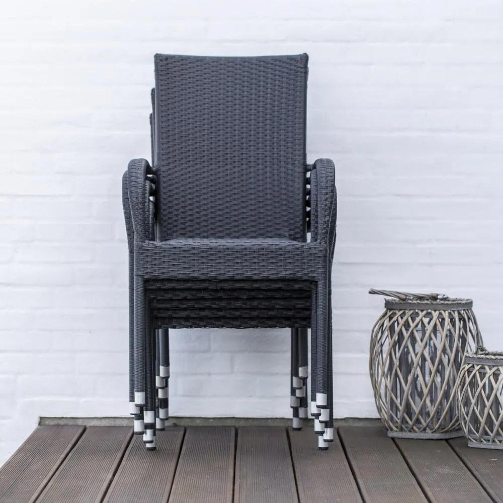 PARIS Kerti rattan szék szett - 6 db