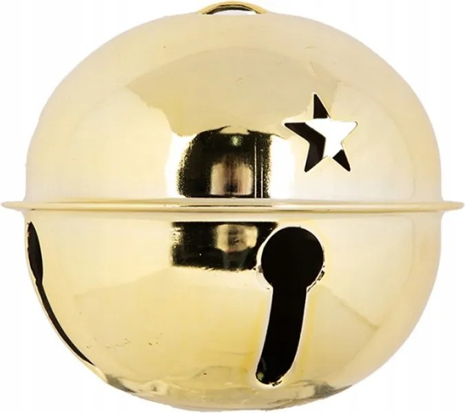 Karácsonyi fém dísz arany csengő L 14x12 cm