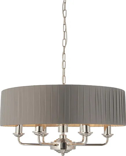 ENDON 94397 HIGHCLERE Ernyős Függesztett Lámpa Nickel-Nero, Faszén E14 IP20