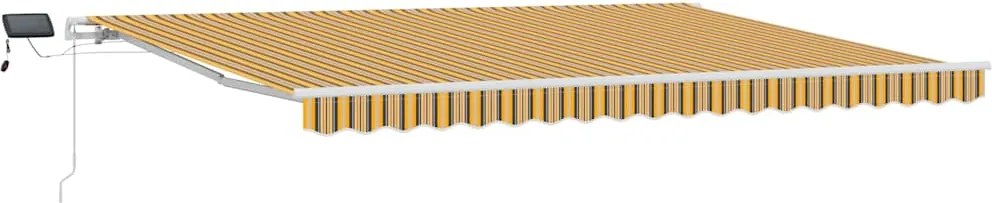 vidaXL Behúzható napellenző Sokszínű 450 × 300 cm Szövet és Acél