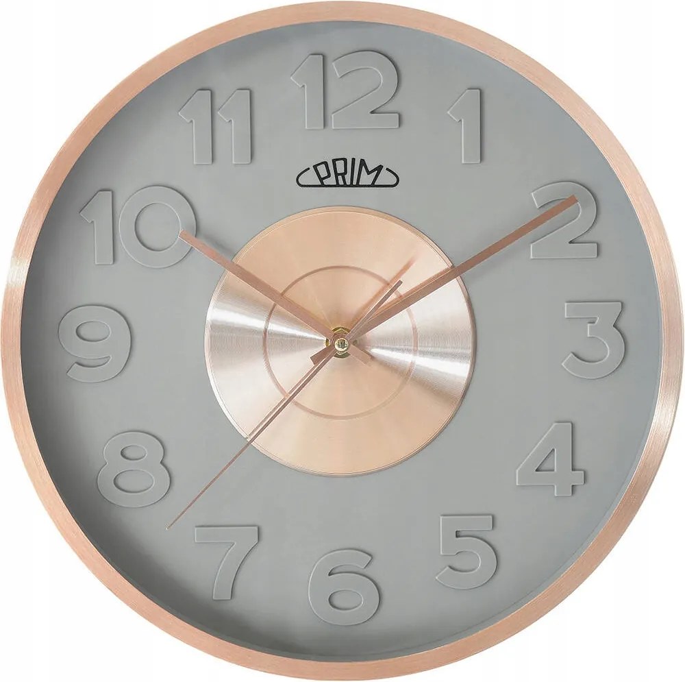 Rózsaszín Arany Szürke Megvilágított Falióra Prim E04P.4427.82 30 cm