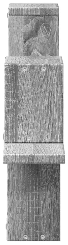 szürke sonoma színű szerelt fa fali polc 104,5 x 10 x 43 cm