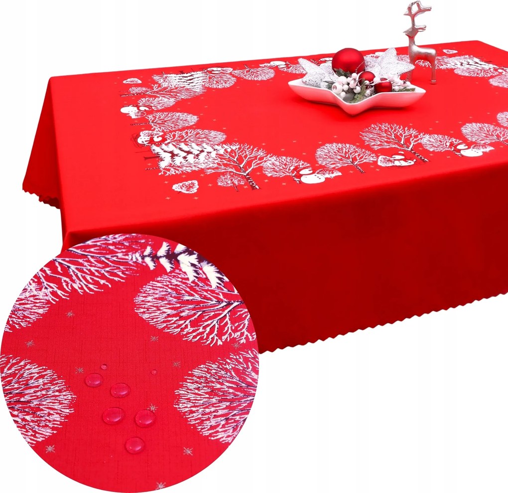 Abrosz Karácsonyi – Piros Foltálló Hóemberek 200x140