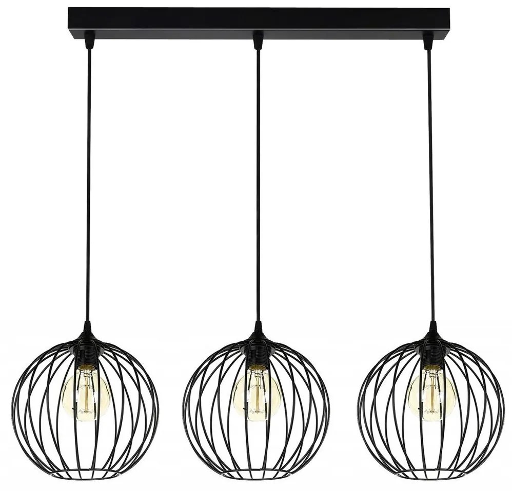 Csillár zsinóron MATT 3xE27/60W/230V