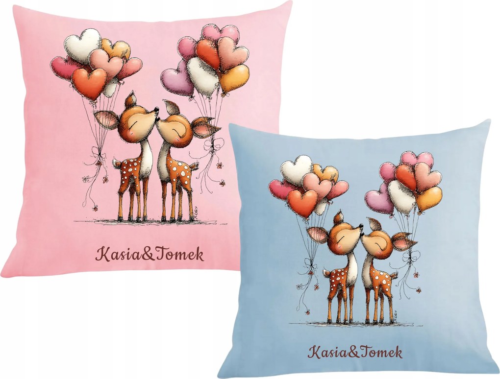 Párnák párnahuzat Személyre szabott Valentin napra Pároknak Névre szóló