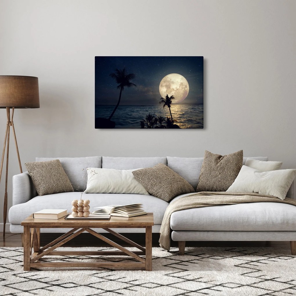 Kép - Strand telihold alatt (90x60 cm)