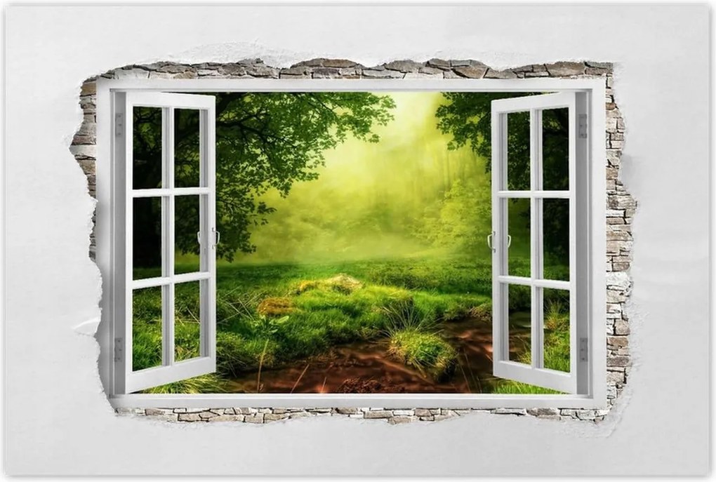 Poszterek 60x40 Fa ablak