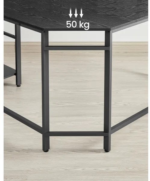 SOLEA sarokíróasztal fekete