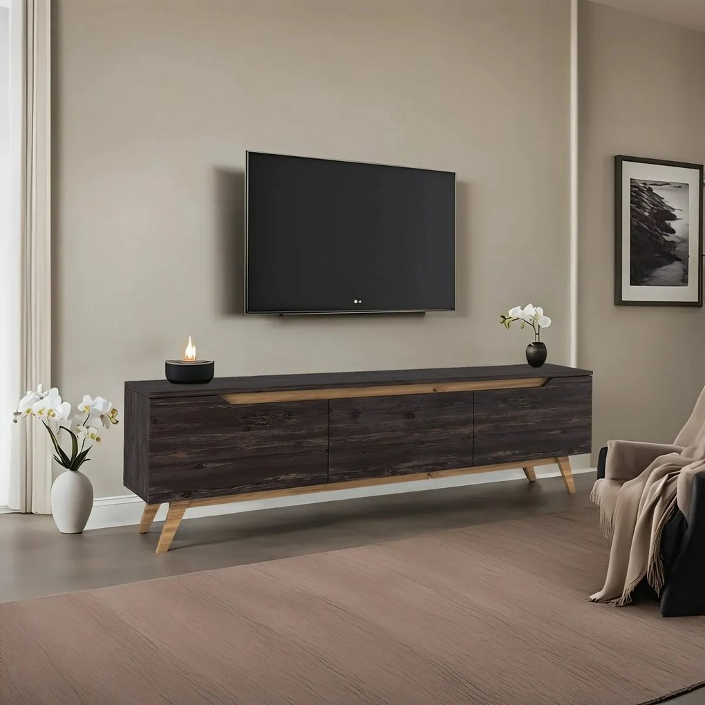 Dita Black and Walnut TV-asztal